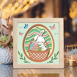 Happy Easter 2 – Paper Cut Light Box File - Cricut File - 8x8 Inches - LightBoxGoodMan