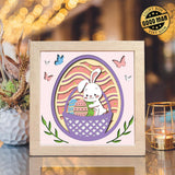 Happy Easter 2 – Paper Cut Light Box File - Cricut File - 8x8 Inches - LightBoxGoodMan - LightboxGoodman