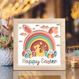 Happy Easter 3 – Paper Cut Light Box File - Cricut File - 8x8 Inches - LightBoxGoodMan