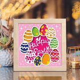 Happy Easter 4 – Paper Cut Light Box File - Cricut File - 8x8 Inches - LightBoxGoodMan