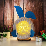 Happy Easter - Easter Bunny 3D Pop-up File - Cricut File - 12.6x7.5" - LightBoxGoodMan - LightboxGoodman