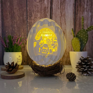 Happy Easter - Easter Egg 3D Pop-up File - Cricut File - 5.8x4.8" - LightBoxGoodMan - LightboxGoodman