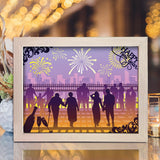 Happy New Year 1 - Paper Cut Light Box File - Cricut File - 20x26cm - LightBoxGoodMan