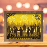 Happy New Year 1 - Paper Cutting Light Box - LightBoxGoodman - LightboxGoodman