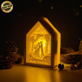Happy Wedding - Paper Cut House Light Box File - Cricut File - 13x19 cm - LightBoxGoodMan - LightboxGoodman