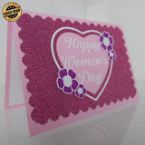 Happy Women's Day Card - Cricut file - 17x24 - LightBoxGoodMan - LightboxGoodman