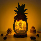 Hawaii 2 - Paper Cut Pineapple Light Box File - Cricut File - 14,3x28,7cm - LightBoxGoodMan