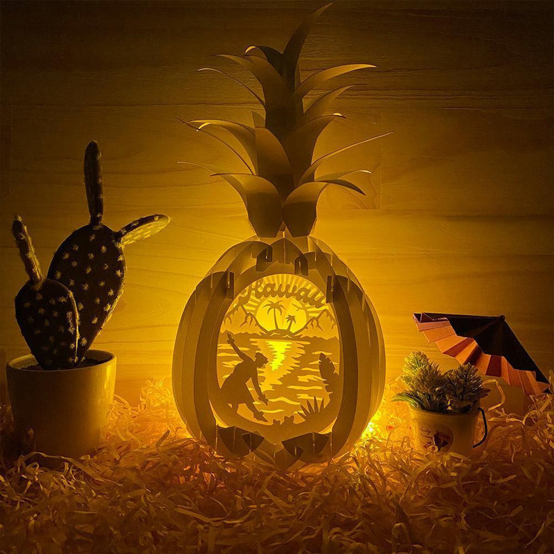 Hawaii - Pineapple Pop-Up File - Cricut File - LightBoxGoodMan - LightboxGoodman