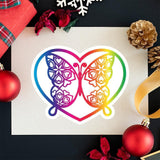 Heart Butterfly Spectrum Stickers - Cricut File - Svg, Png, Dxf, Eps - LightBoxGoodMan - LightboxGoodman