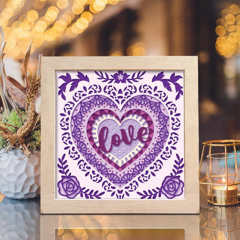 Heart Mandala 2 – Paper Cut Light Box File - Cricut File - 8x8 Inches - LightBoxGoodMan - LightboxGoodman
