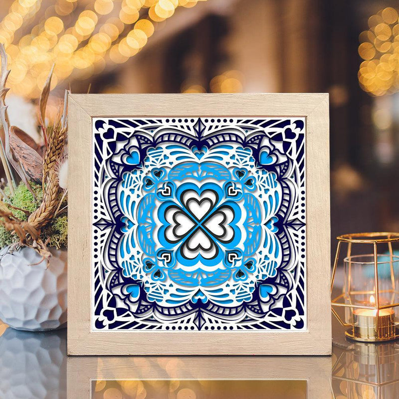 Heart Mandala 2 – Paper Cut Light Box File - Cricut File - 8x8 Inches - LightBoxGoodMan - LightboxGoodman