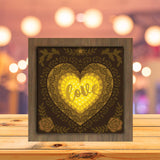 Heart Mandala 2 - Paper Cutting Light Box - LightBoxGoodman - LightboxGoodman