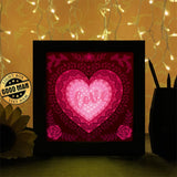 Heart Mandala 2 - Paper Cutting Light Box - LightBoxGoodman - LightboxGoodman