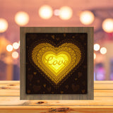Heart Mandala - Paper Cutting Light Box - LightBoxGoodman