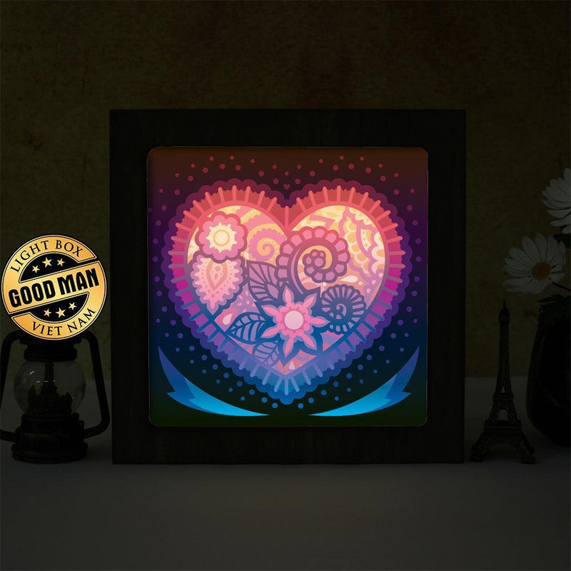 Heart – Paper Cut Light Box File - Cricut File - 8x8 Inches - LightBoxGoodMan - LightboxGoodman