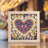 Heart Wreath Mandala – Paper Cut Light Box File - Cricut File - 20x20cm - LightBoxGoodMan