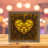 Heart Wreath Mandala - Paper Cutting Light Box - LightBoxGoodman