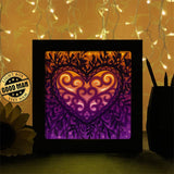 Heart Wreath Mandala - Paper Cutting Light Box - LightBoxGoodman - LightboxGoodman