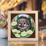Hedgehog 2 – Paper Cut Light Box File - Cricut File - 8x8 inches - LightBoxGoodMan