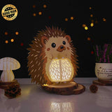 Hedgehog - 3D Hedgehog Lantern File - 7.7x7.9" - Cricut File - LightBoxGoodMan - LightboxGoodman