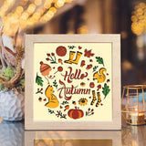 Hello Autumn 2 – Paper Cut Light Box File - Cricut File - 20x20cm - LightBoxGoodMan