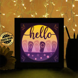 Hello Summer - Paper Cutting Light Box - LightBoxGoodman - LightboxGoodman