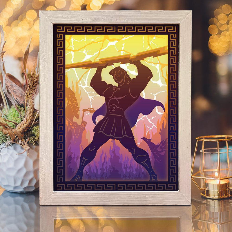 Hercules - Paper Cut Light Box File - Cricut File - 20x26cm - LightBoxGoodMan - LightboxGoodman