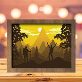 Hike A Mountain 1 - Paper Cutting Light Box - LightBoxGoodman - LightboxGoodman