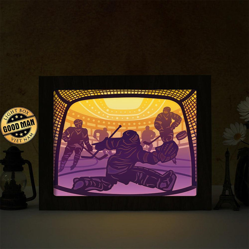 Hockey 2 – Paper Cut Light Box File - Cricut File - 20x26cm - LightBoxGoodMan - LightboxGoodman