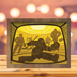 Hockey 2 - Paper Cutting Light Box - LightBoxGoodman - LightboxGoodman