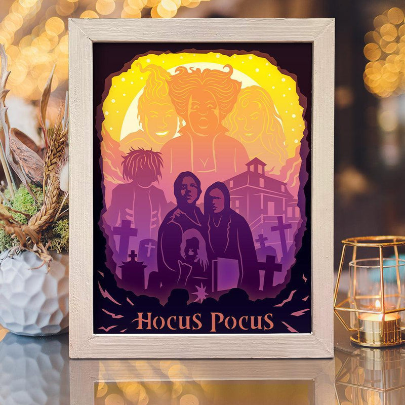 Hocus Pocus - Paper Cut Light Box File - Cricut File - 20x26cm - LightBoxGoodMan - LightboxGoodman