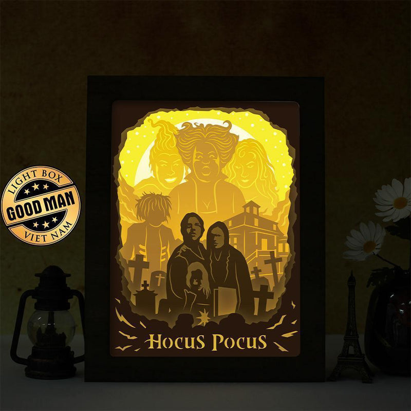Hocus Pocus - Paper Cut Light Box File - Cricut File - 20x26cm - LightBoxGoodMan - LightboxGoodman