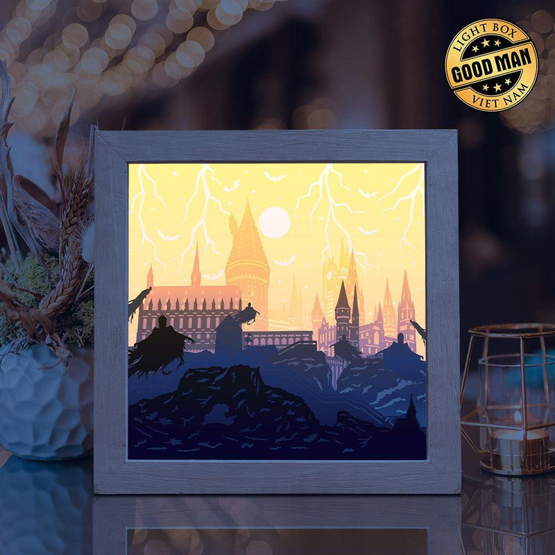 Hogwarts 2 – Paper Cut Light Box File - Cricut File - 20x20cm - LightBoxGoodMan - LightboxGoodman