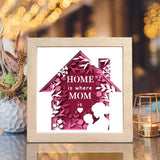 Home Is Where Mom Is – Paper Cut Light Box File - Cricut File - 8x8 inches - LightBoxGoodMan