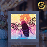 Honey Bee 3 – Paper Cut Light Box File - Cricut File - 8x8 inches - LightBoxGoodMan - LightboxGoodman