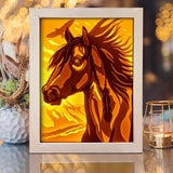 Horse Portrait  – Paper Cut Light Box File - Cricut File - 8x10 inches - LightBoxGoodMan
