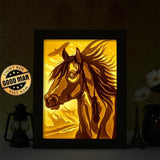 Horse Portrait – Paper Cut Light Box File - Cricut File - 8x10 inches - LightBoxGoodMan - LightboxGoodman