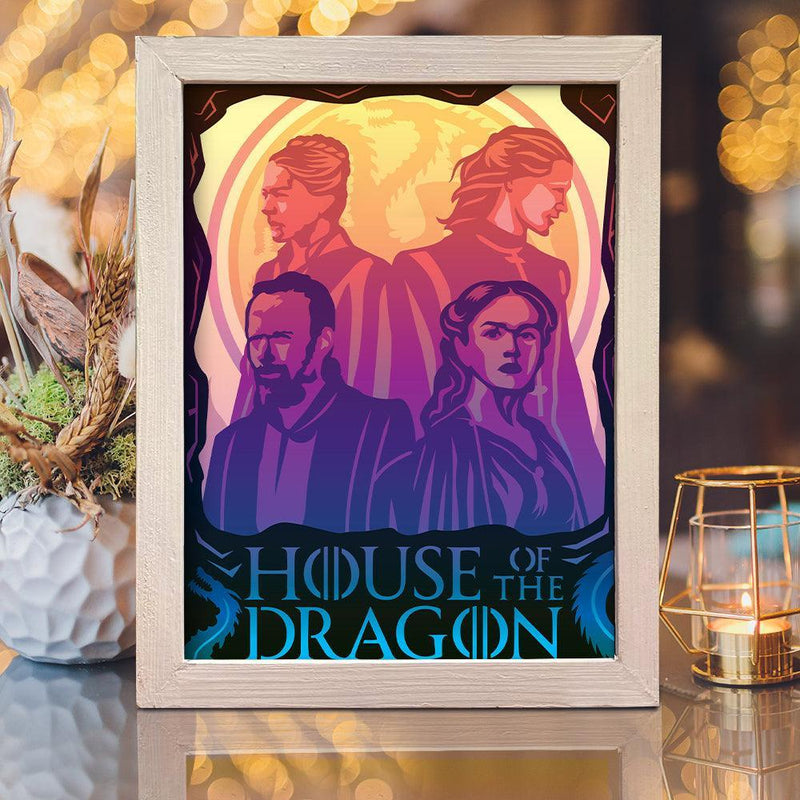 House Of The Dragon – Paper Cut Light Box File - Cricut File - 20x26cm - LightBoxGoodMan - LightboxGoodman