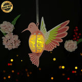 Hummingbird - 3D Hummingbird Lantern File - 8.1x9.3" - Cricut File - LightBoxGoodMan - LightboxGoodman