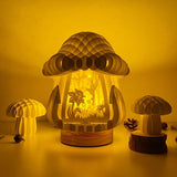 Hummingbirds - 3D Pop-up Light Box Mushroom File - Cricut File - LightBoxGoodMan