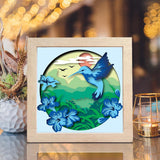 Hummingbirds 5 – Paper Cut Light Box File - Cricut File - 8x8 inches - LightBoxGoodMan