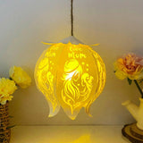 I Love Mom - 3D Bell Flower Lantern File - Cricut File - LightBoxGoodMan