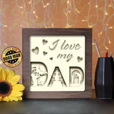 I Love My Dad Square - Paper Cutting Light Box - LightBoxGoodman - LightboxGoodman