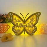 I Love You Mom -  Butterfly Papercut Lightbox File - 6.6x9.2