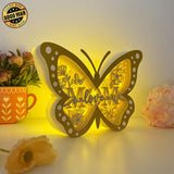 I Love You Mom - Butterfly Papercut Lightbox File - 6.6x9.2" - Cricut File - LightBoxGoodMan - LightboxGoodman