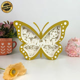 I Love You Mom - Butterfly Papercut Lightbox File - 6.6x9.2" - Cricut File - LightBoxGoodMan - LightboxGoodman