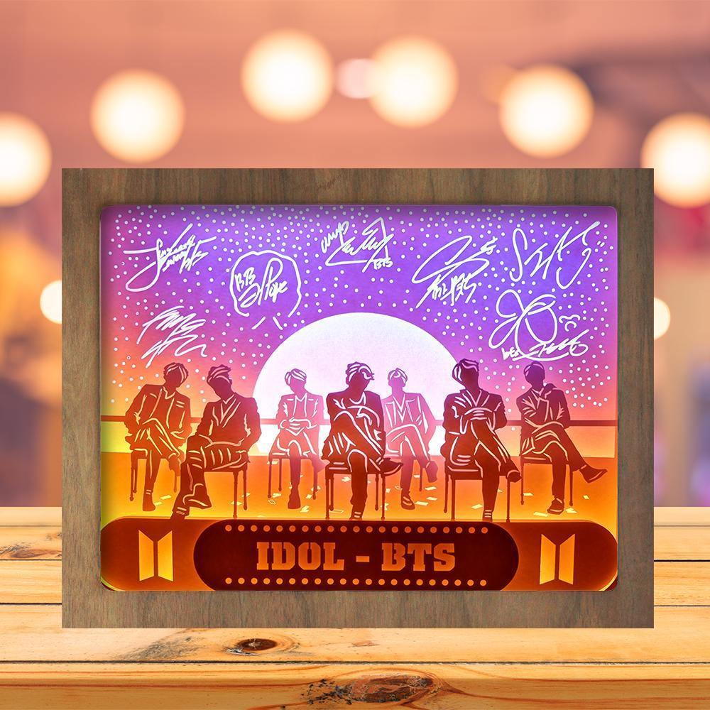 Idol - BTS – Paper Cut Light Box File - Cricut File - 20x26cm - LightBoxGoodMan - LightboxGoodman
