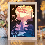 Japanese Landscape - Paper Cut Light Box File - Cricut File - 8x10 Inches - LightBoxGoodMan