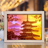 Japanese Pagoda - Paper Cut Light Box File - Cricut File - 8x10 Inches - LightBoxGoodMan