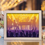 Jazz Night – Paper Cut Light Box File - Cricut File - 20x26cm - LightBoxGoodMan - LightboxGoodman